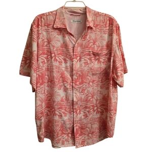 Tommy Bahama Coral Palm Print Casual Shirt